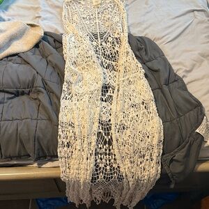 Self Esteem Cream Crochet Top